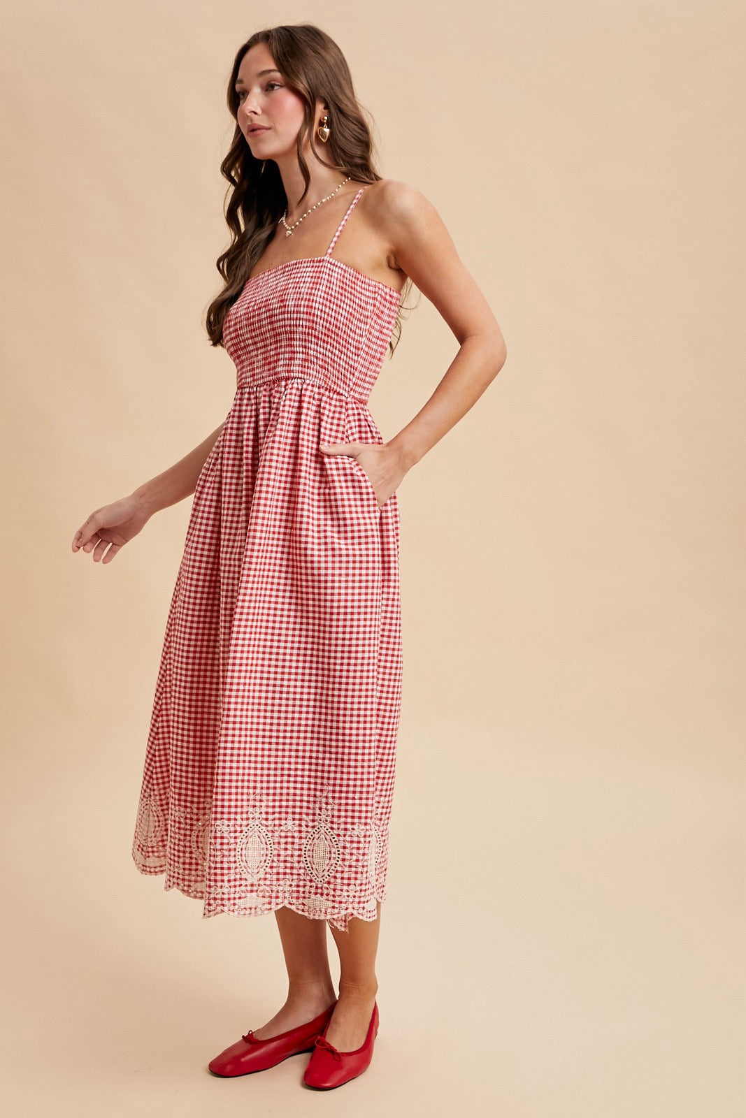 Lace Embroidered Midi Dress